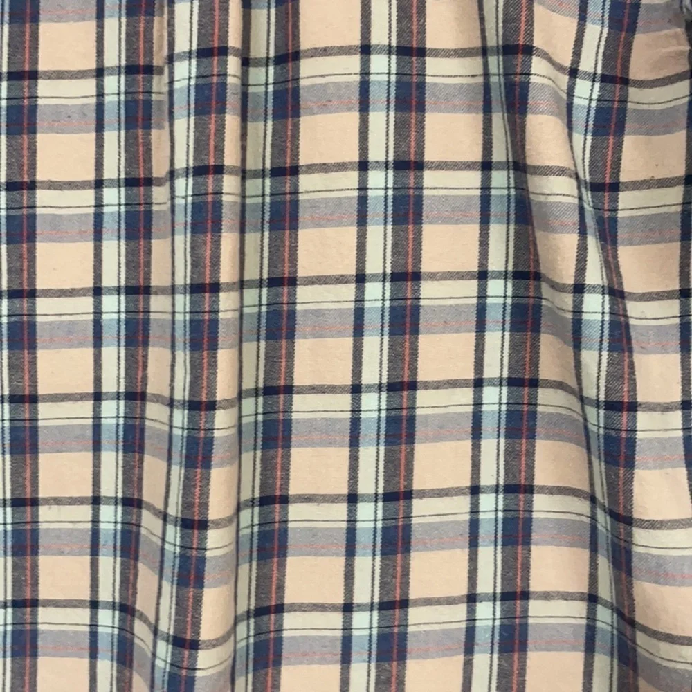 Old Navy (Tunic) Girls pink & navy plaid flannel, shirt Lg